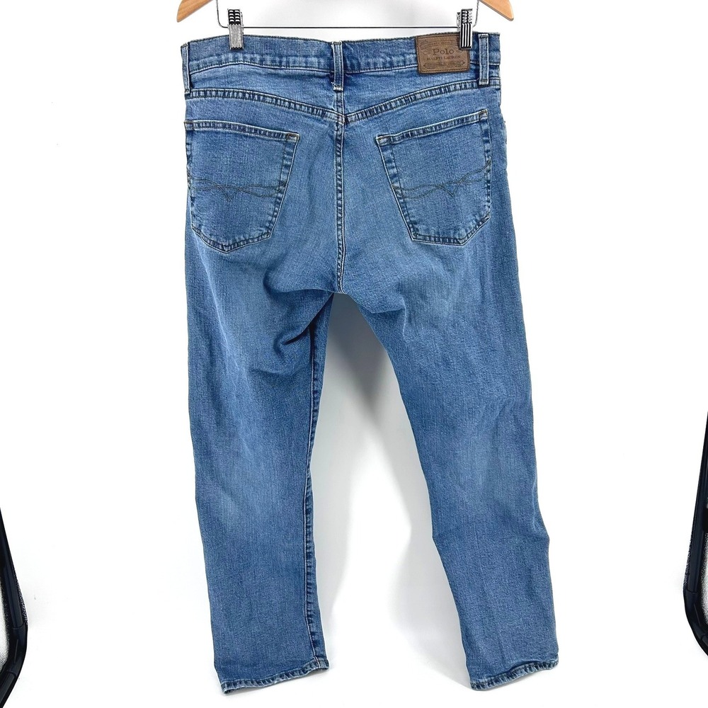 Polo Ralph Lauren Hampton Relaxed Straight Jean Men 34x32 Medium Wash Blue Denim - Picture 5 of 5
